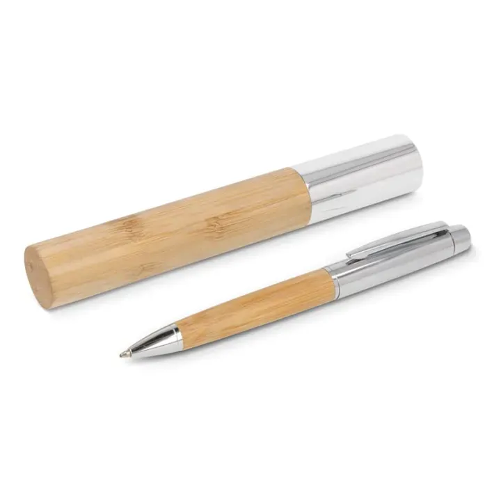 Metal and bamboo pen in a tube - LT82172 (N0094)