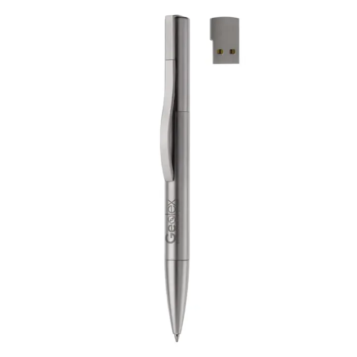 Długopis metalowy z USB 4GB - LT87659 (gadzety reklamowe)