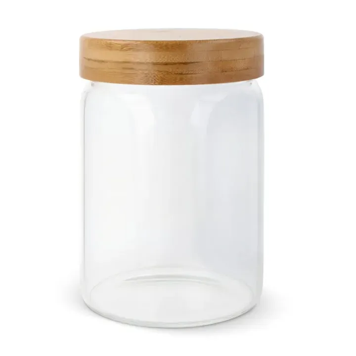 Szklany słoik z bambusową pokrywką 900ml - LT95432 (N0004)
