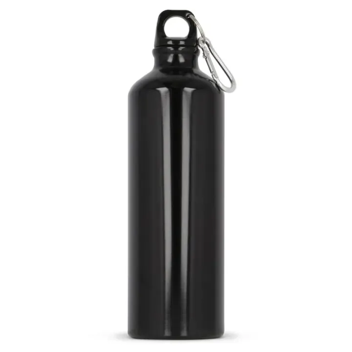 Single-wall aluminium bottle with carabiner, 750ml - LT98746 (N0002)
