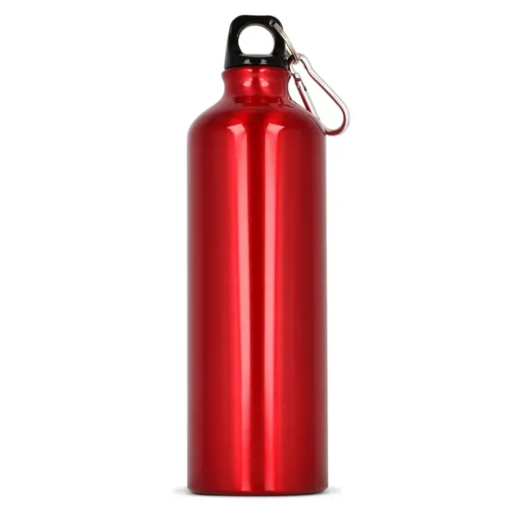 Single-wall aluminium bottle with carabiner, 750ml - LT98746 (N0020)