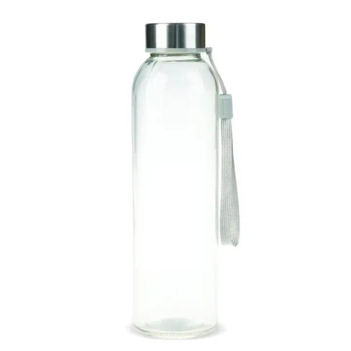 Szklana butelka na wodę z paskiem przy nakrętce, 500 ml - LT98812 (N0004)