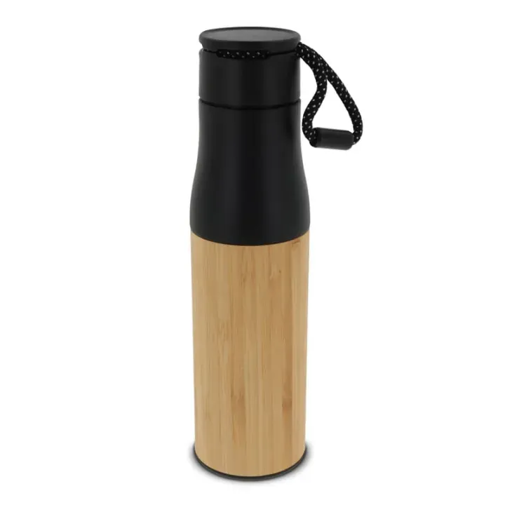 Butelka termiczna z bambusowym uchwytem, 500 ml - LT98857 (N0002)
