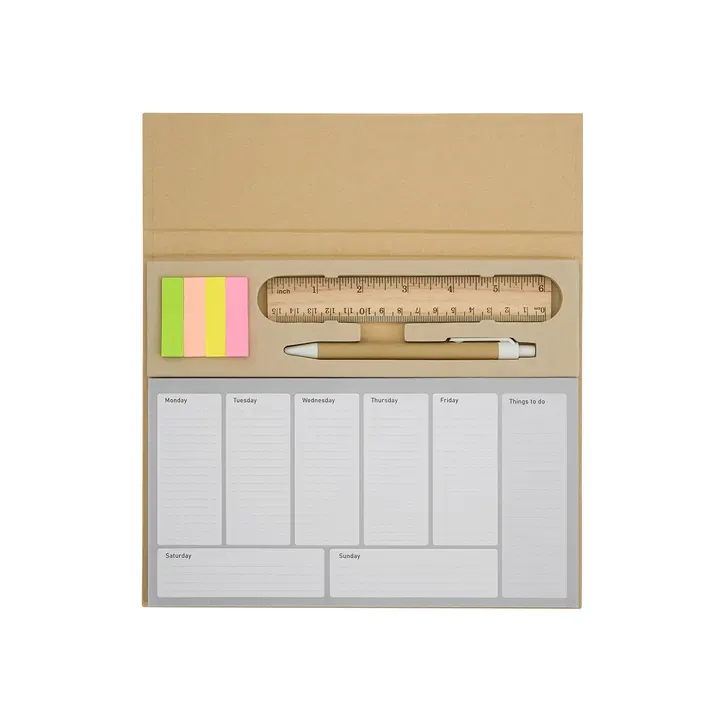 Planner biurkowy Melle brązowy - R64022 (gadzety reklamowe)