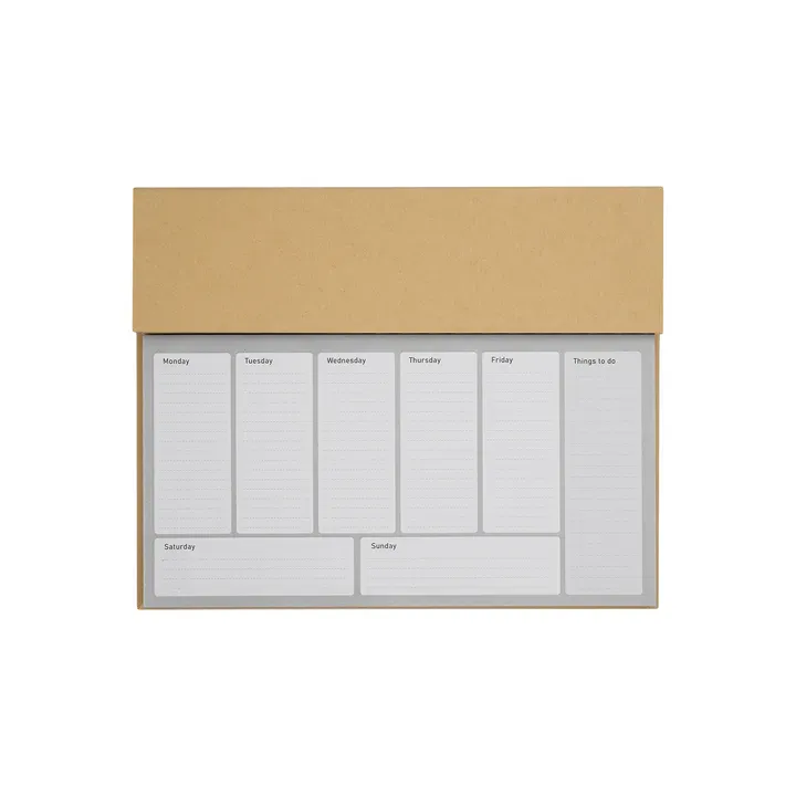Planner biurkowy Melle brązowy - R64022 (gadzety reklamowe)