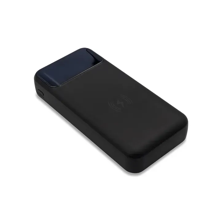 Power bank 20000 mAh z ładowarką indukcyjną Supremi czarny - R64385 (gadzety reklamowe)
