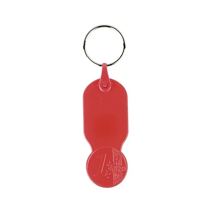 Plastikowy brelok z żetonem 1 € / Key01 - IP14070622