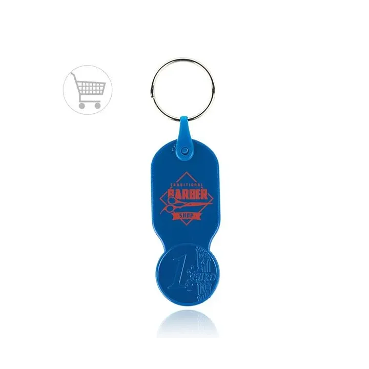 Plastikowy brelok z żetonem 1 € / Key01 - IP14070622