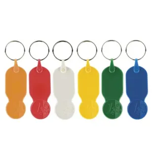 Plastikowy brelok z żetonem 1 € / Key01 - IP14070622