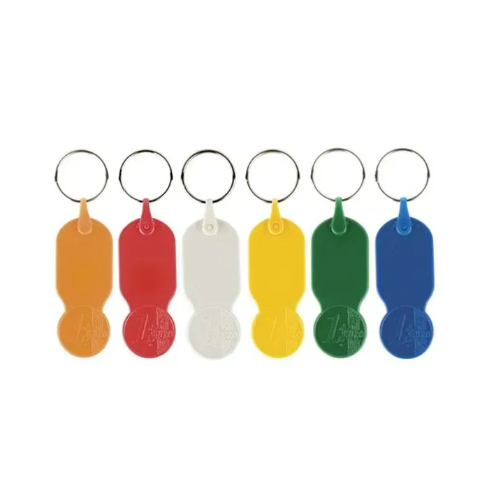 Plastikowy brelok z żetonem 1 € / Key01 - IP14070622