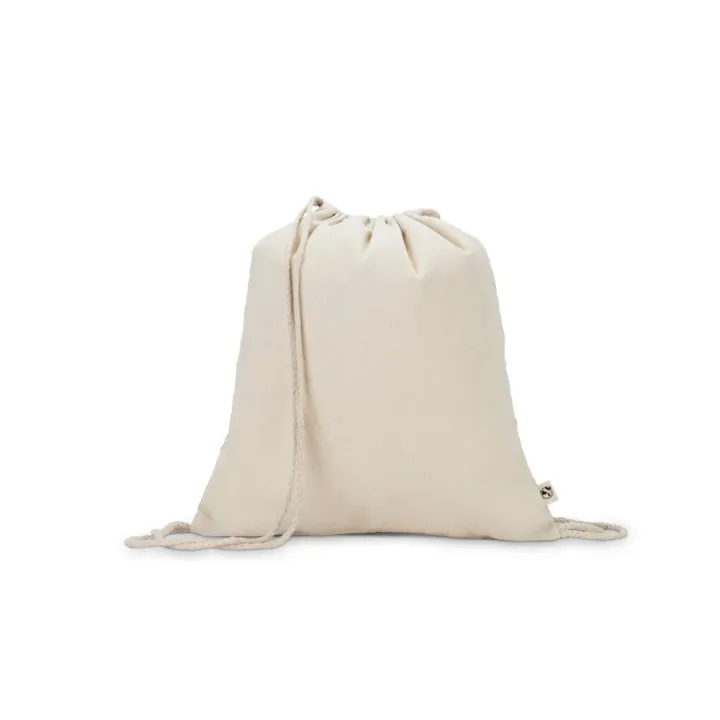 Plecak w 100% z niebarwionej bawełny z recyklingu, 180 g/m² - 92374