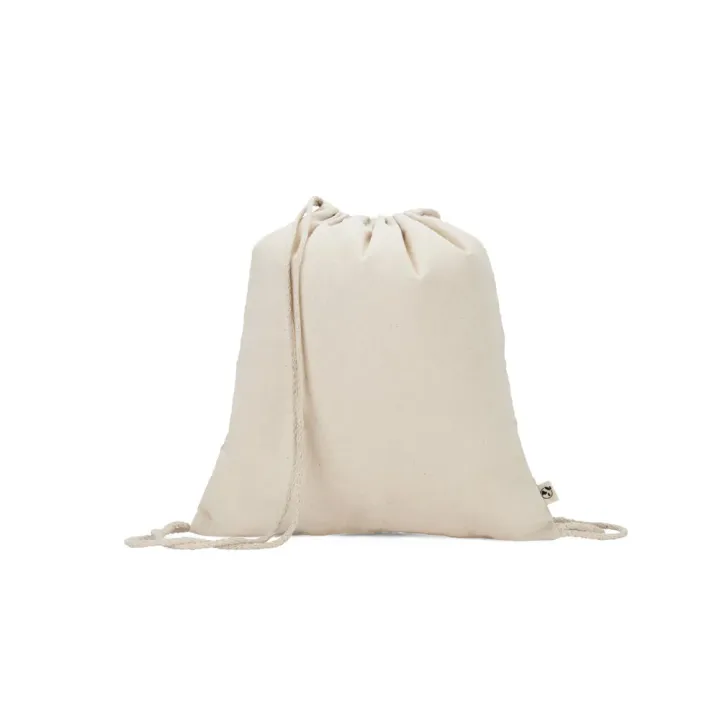 Plecak w 100% z niebarwionej bawełny z recyklingu, 180 g/m² - 92374