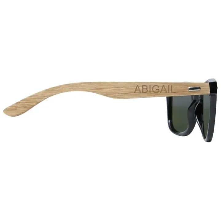 Lustrzane okulary przeciwsłoneczne wykonane z plastiku PET z recyklingu/drewna z polaryzacją - 12700271