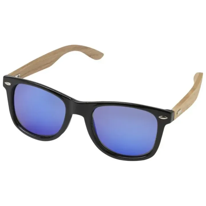 Lustrzane okulary przeciwsłoneczne wykonane z plastiku PET z recyklingu/drewna z polaryzacją - 12700271
