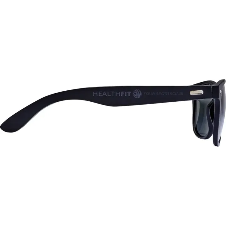 Okulary przeciwsłoneczne w stylu retro z bambusowymi zausznikami - 12705490