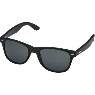 Okulary przeciwsłoneczne w stylu retro z bambusowymi zausznikami - 12705490