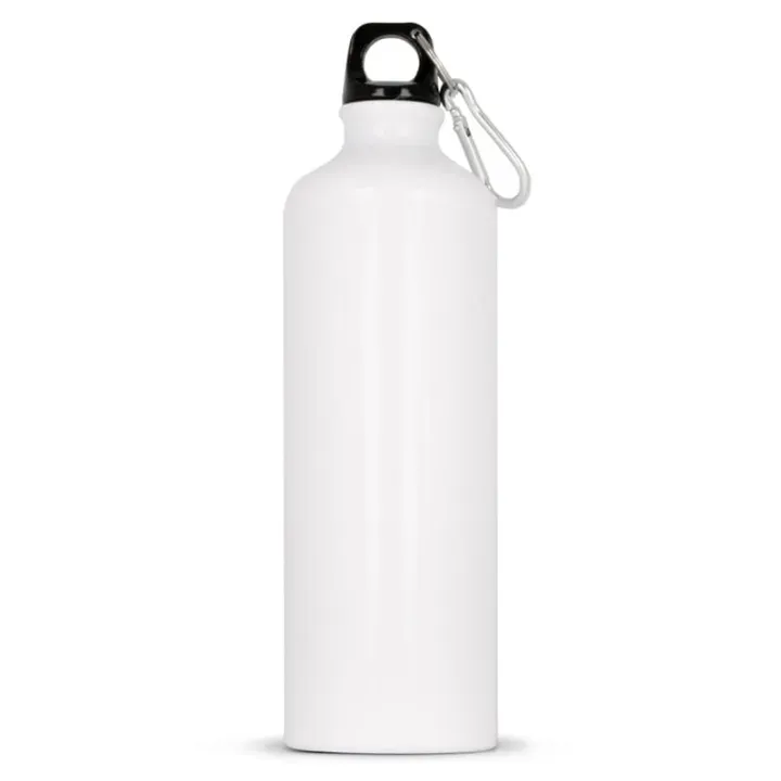 Single-wall aluminium bottle with carabiner, 750ml - LT98746 (N0001)