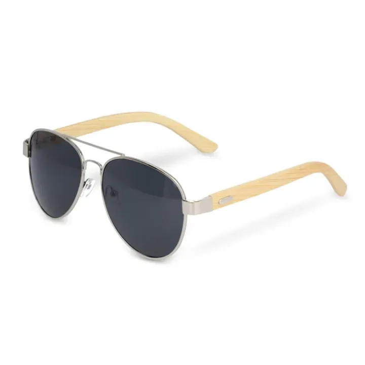 Okulary przeciwsłoneczne aviator z bambusowymi zausznikami - LT86728 (N0094)
