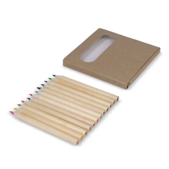12 kredek do kolorowania w pudełku typu kraft - LT91572 (N0094)