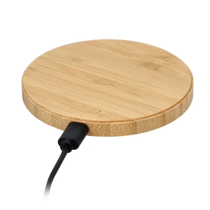 Bezprzewodowa podkładka ładująca bamboo 15W - LT95557 (N0094)