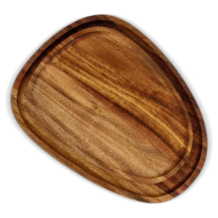 2-pak drewnianych tacek InSideOut o organicznym kształcie - LT57206 (N0093)