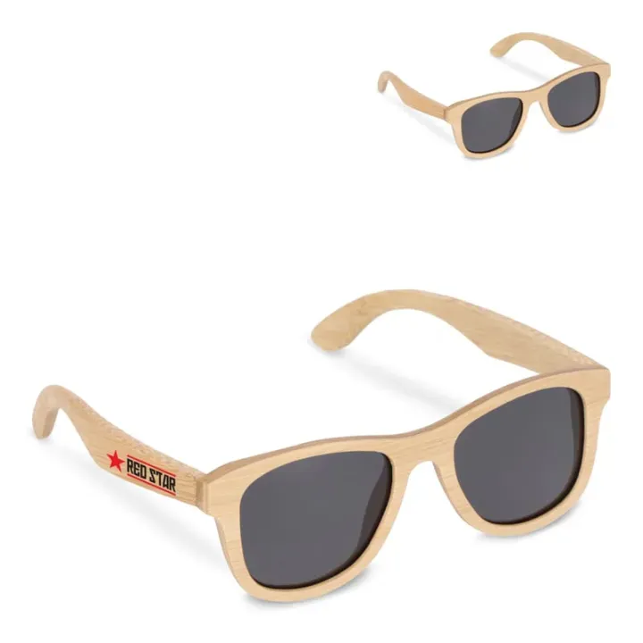 Bambusowe okulary przeciwsłoneczne Justin UV400 - LT86732 (gadzety reklamowe)
