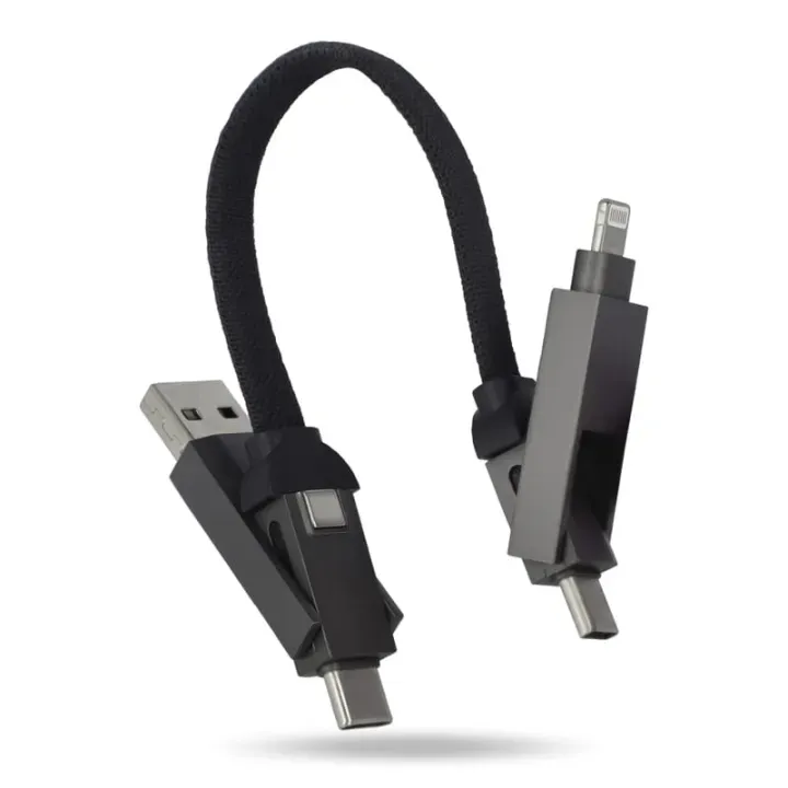 Wielofunkcyjny brelok OTG z kablem 4 w 1 o mocy 60W - LT95660 (N0002)