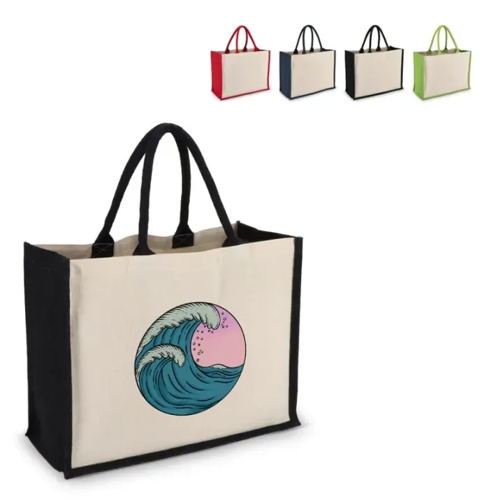 Jutowo-bawełniana torba na ramię OEKO-TEX® 42,5 x 19 x 32 cm 320 g/m² - LT95373 (gadzety reklamowe)