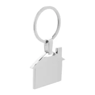 Metalowy brelok w kształcie domu w czarnym kartonowym pudełku - AP873016