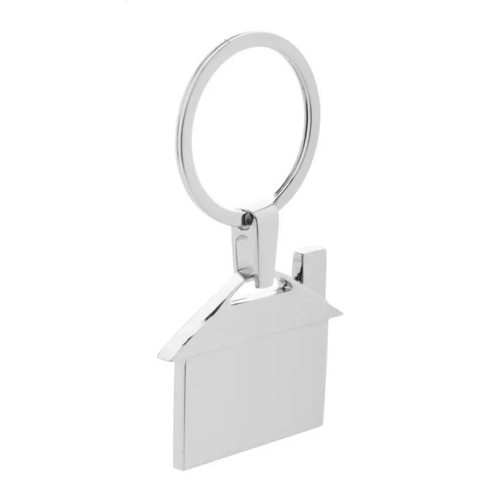 Metalowy brelok w kształcie domu w czarnym kartonowym pudełku - AP873016