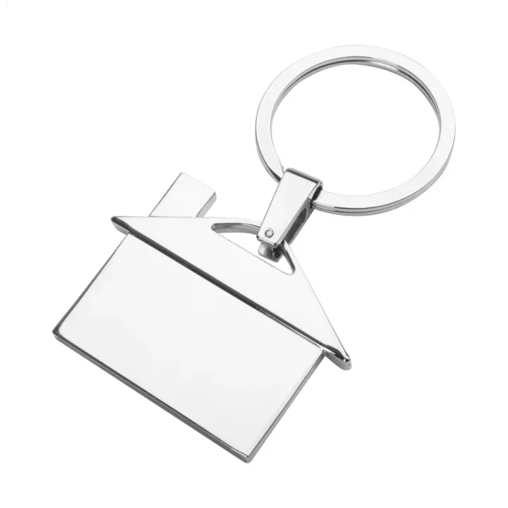 Metalowy brelok w kształcie domu w czarnym kartonowym pudełku - AP873016