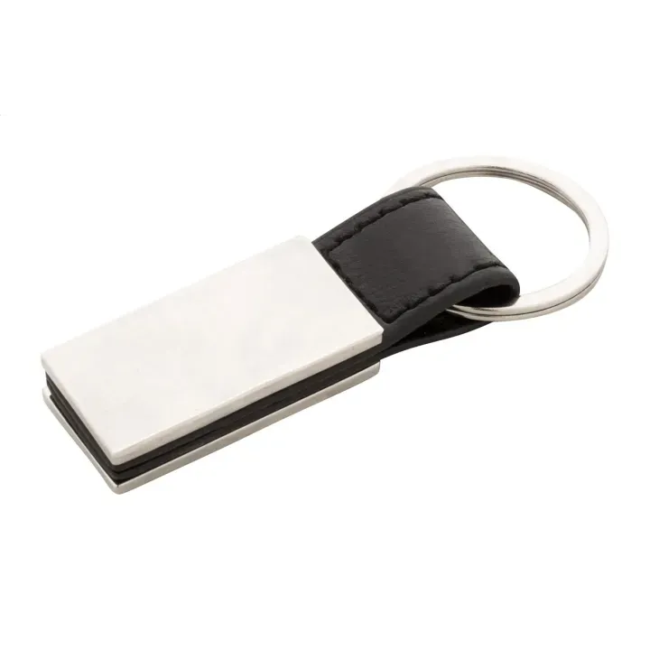 Metalowy brelok z paskiem ze skóry PU - AP808257