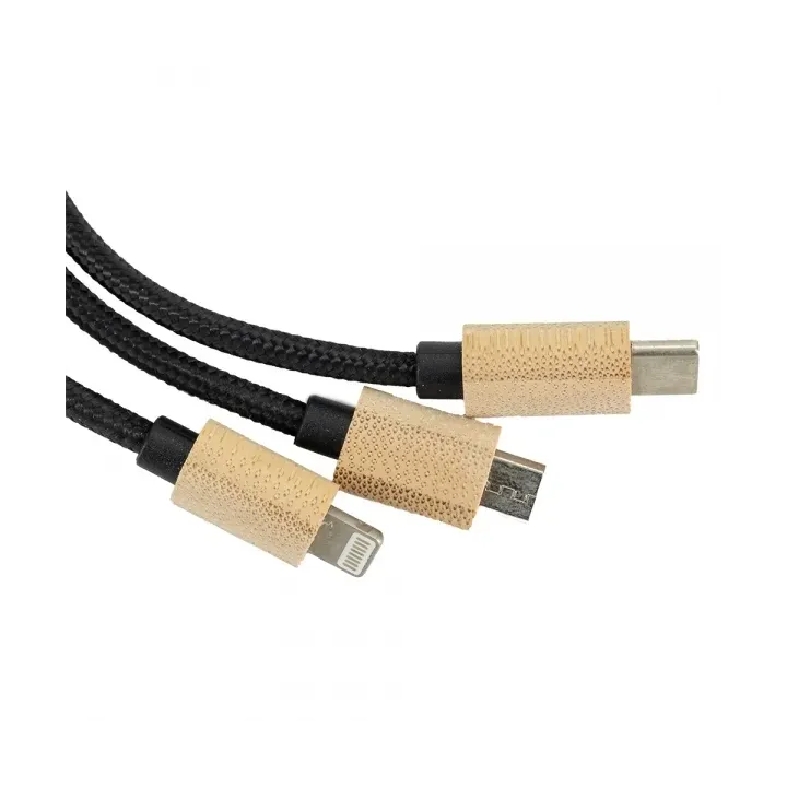 DŁUGI KABEL 3W1 Z PODŚWIETLANYM LOGO W DREWNIANEJ OBUDOWIE, LH-ZMU06 - EG059113