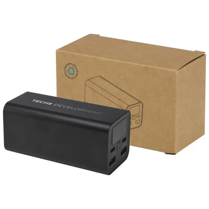 Powerbank do laptopa o pojemności 20 000 mAh i mocy 70 W z aluminium z recyklingu - PC 12444090
