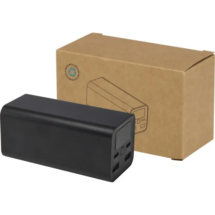 Powerbank do laptopa o pojemności 20 000 mAh i mocy 70 W z aluminium z recyklingu - PC 12444090