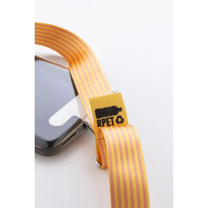 Personalizowana smycz z uchwytem na telefon RPET - AP716939 (ANDA#01)