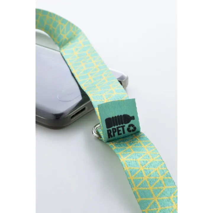 Personalizowana smycz z uchwytem na telefon RPET - AP716939 (ANDA#10)