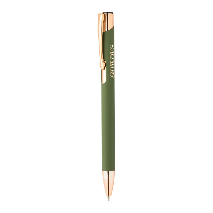 Rubberized Recycled Aluminum Ballpoint Pen - AP808107