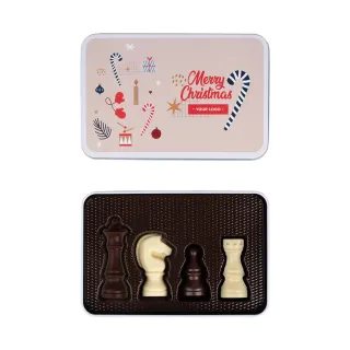 Zestaw 4 czekoladek w kształcie figur szachowych (łącznie 60 g) - 0596