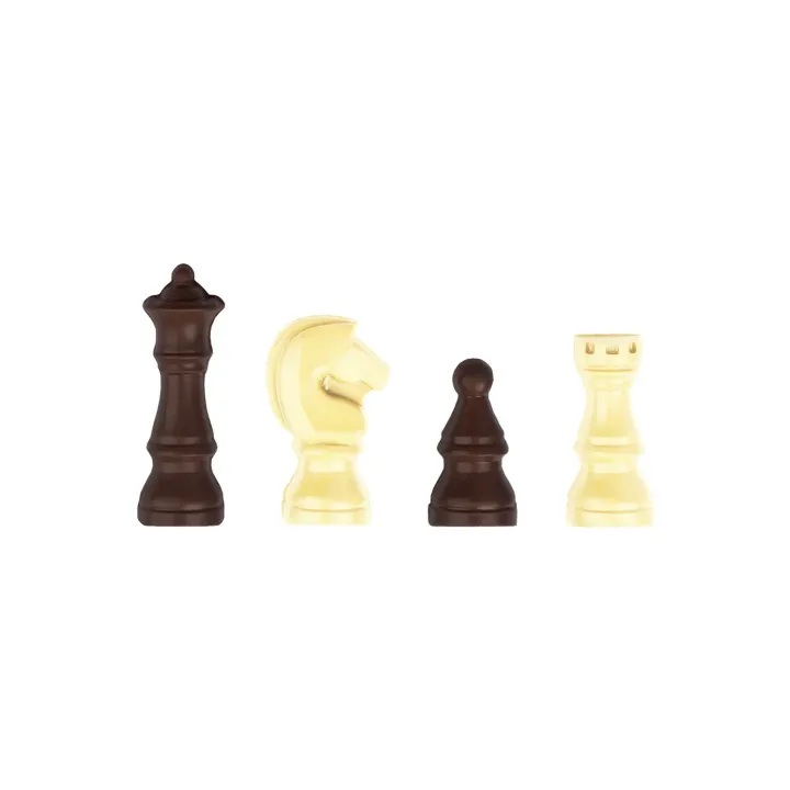 Zestaw 4 czekoladek w kształcie figur szachowych (łącznie 60 g) - 0596