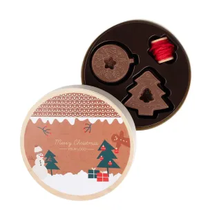 ZESTAW CZEKOLADEK CHRISTMAS TREE CHARMS WOODEN BOX - 0599