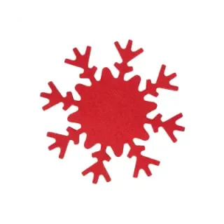 Podkładki filcowe Snowflake czerwony - X08870 (gadzety reklamowe)