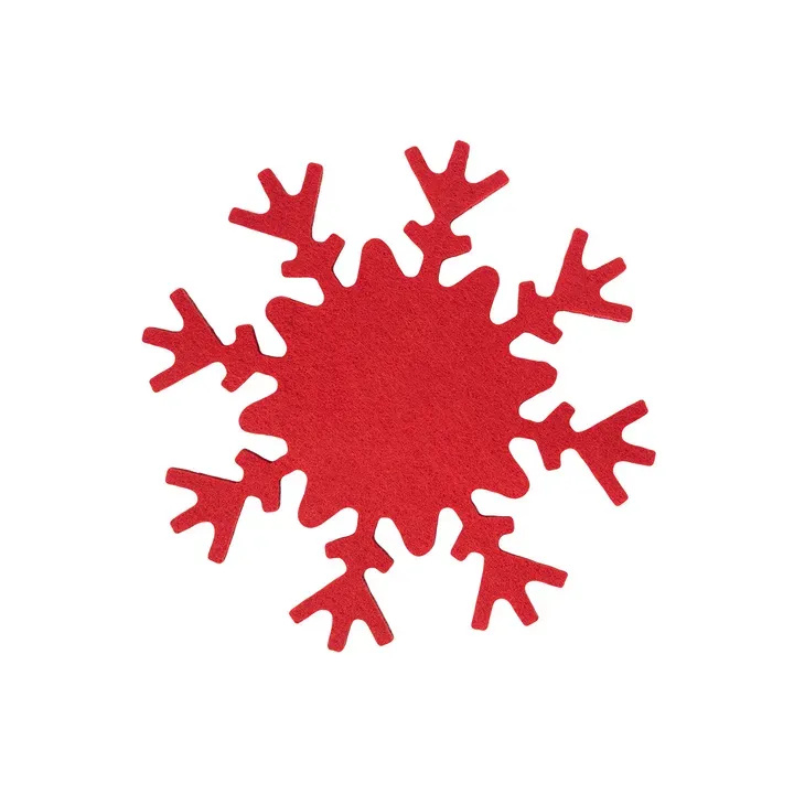 Podkładki filcowe Snowflake czerwony - X08870 (gadzety reklamowe)