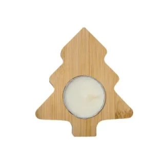 Świecznik ze świeczką tealight Comet beżowy - X08872 (gadzety reklamowe)