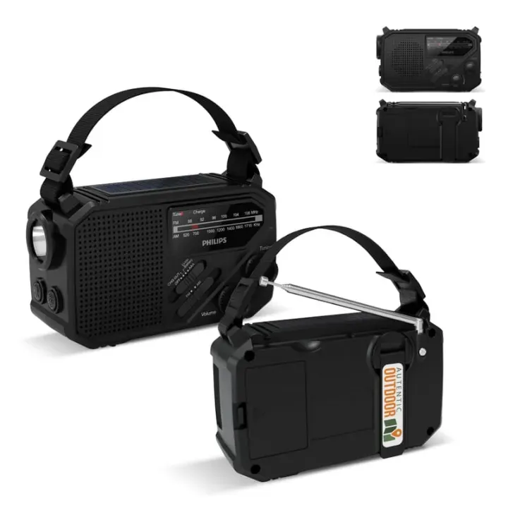 Radio awaryjne Philips TAR1609 z analogowym tunerem FM/AM i latarką - LT42262 (gadzety reklamowe)