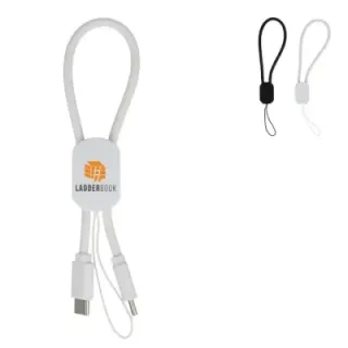 Kabel USB-C wielkości breloczka do kluczy 60 W  - LT95663 (gadzety reklamowe)