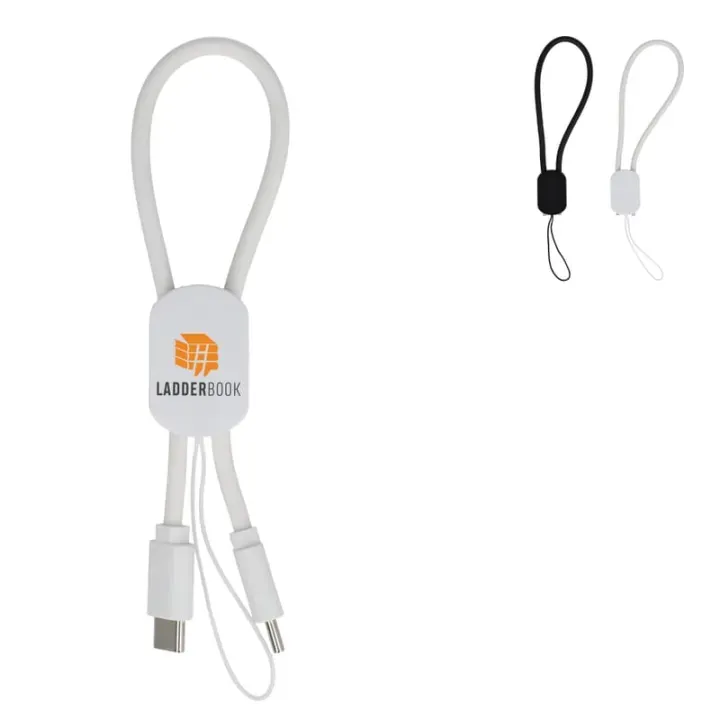Kabel USB-C wielkości breloczka do kluczy 60 W  - LT95663 (gadzety reklamowe)