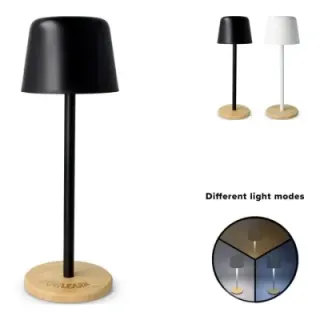 Lampa stołowa Solis z regulacją jasności i podstawą z bambusa - LT93353 (gadzety reklamowe)