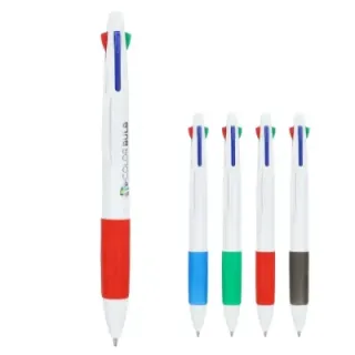 4 Colour pen with grip - LT87854 (gadzety reklamowe)