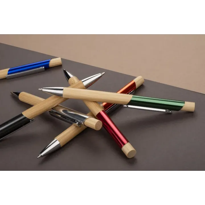 Długopis bambusowy z wyrazistymi, kolorowymi akcentami - 19727 Długopis bambusowy z wyrazistymi, kolorowymi akcentami - 19727